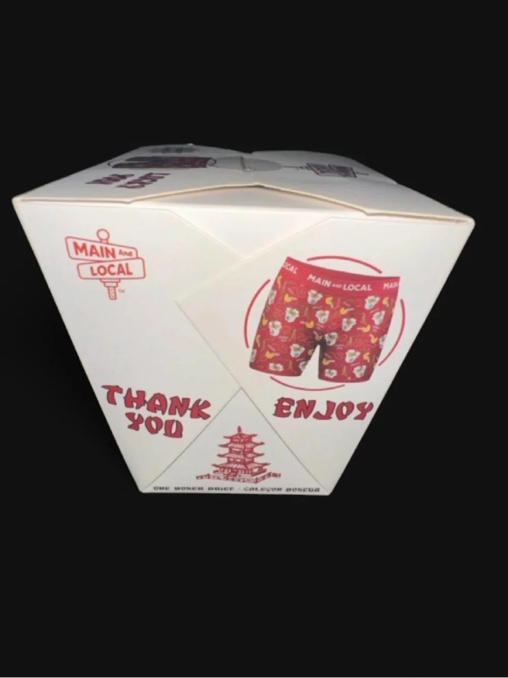 Lucky Fortune Boxers - White & Red - Men's Boxer Briefs